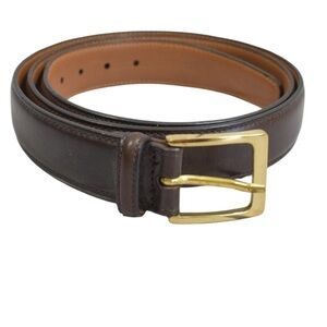 Trafalgar Classic Men's Cortina Leather Hand Polished Dress Belt Brown Size 36